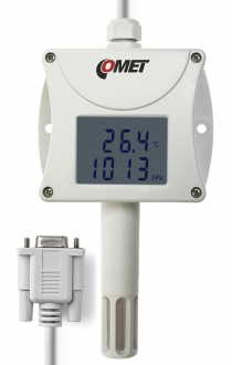 Temperatur, luftfuktighet, barometertryckstransmitter med RS232