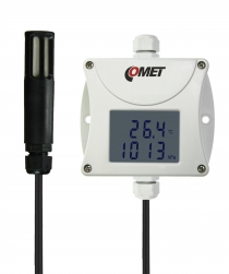 Temperatur, luftfuktighet, barometertryckstransmitter med ext. givare och RS485