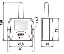 IoT-termometer, hygrometer, barometer för extern givare, Sigfox