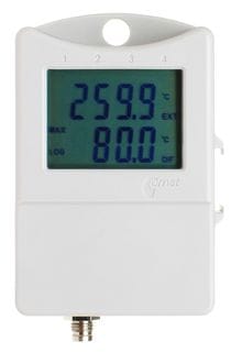 Temperaturlogger med display, intern givare och ingang för 1 extern givare