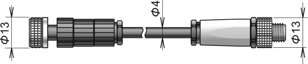 Förlängningskabel för DIGIS och DIGIL sonder med ELKA-anslutning - 1 meter