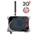 IoT trådlös datalogger för temperatur och relativ luftfuktighet för extern sond, med inbyggt 2G-modem och Flat Rate SIM-kort