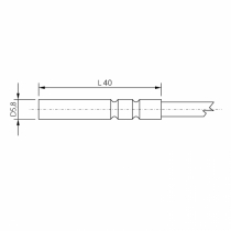 Temperatursond Pt1000TG8Ex/E, ELKA-anslutning, för ATEX zon II, kabel 5 meter