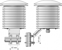 COMETEO Professionell Multiplåts-strålningsskydd för Vädersensorer