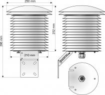 COMETEO Professionell Multiplåts-strålningsskydd för Vädersensorer