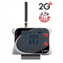 IoT trådlös temperatur-datalogger för 4 externa sonder, med inbyggd GSM-modem och Flat Rate SIM-kort.