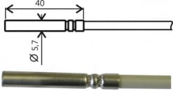 TGL40 Temperaturgivare Pt1000 med 5 m kabel och Cinch-kontakt