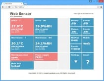 Web Sensor med PoE - Tvakanals termometer-hygrometer med 3xDin & Ethernet