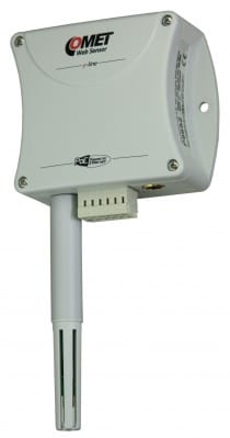 Web Sensor med PoE - Tvakanals termometer-hygrometer med 3xDin & Ethernet