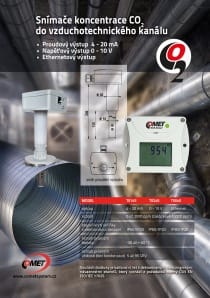 Web Sensor CO2 mätare för ventilationskanal med Ethernet